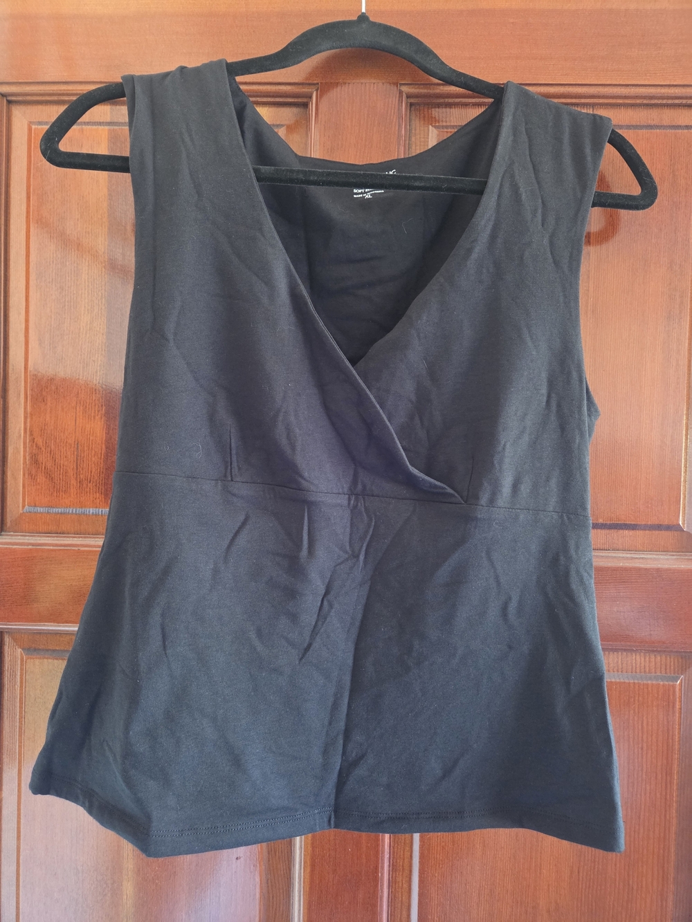 Banana Republic Black Sleeveless Surplice Tank